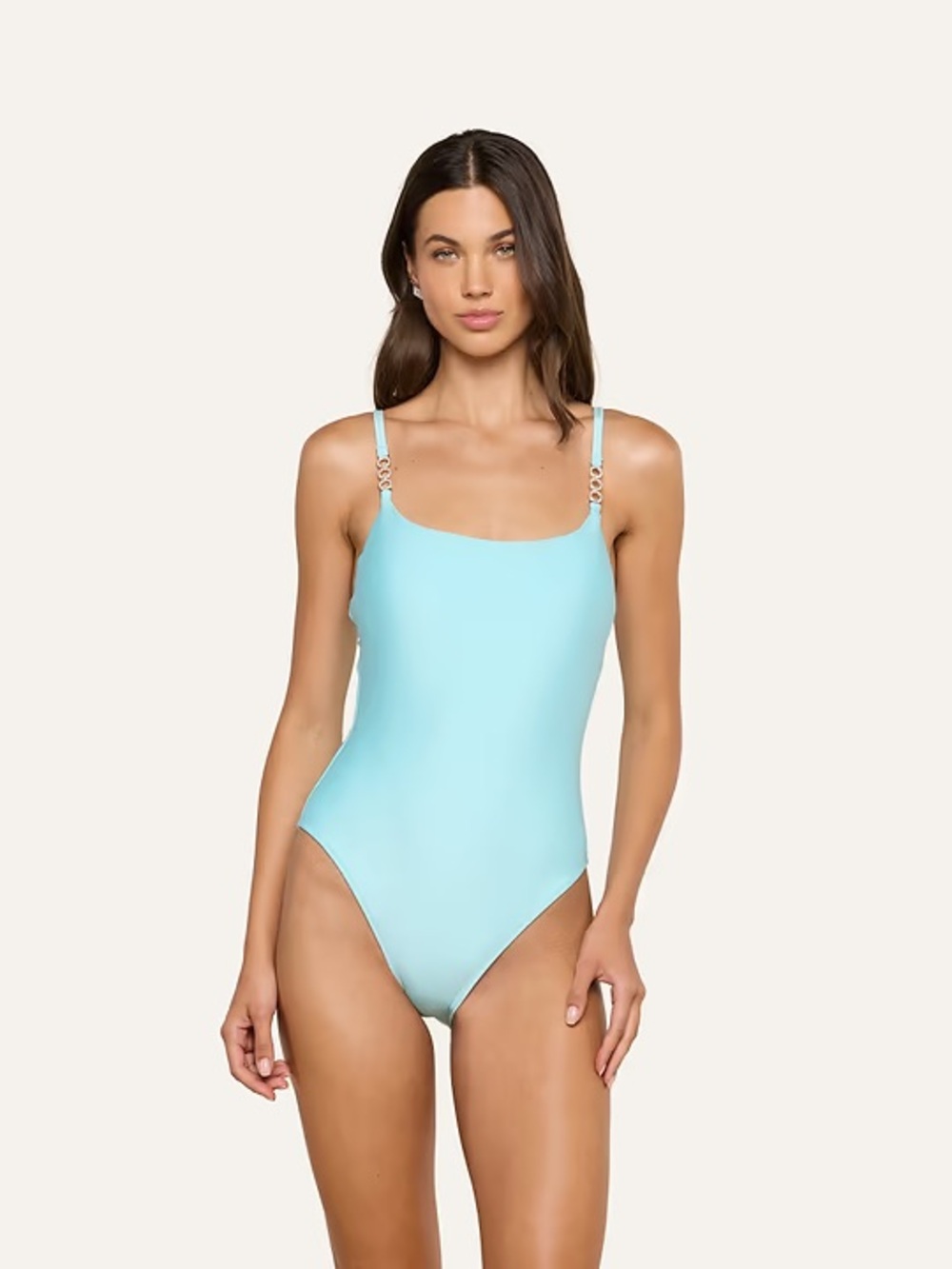 L'AGENCE Remi One-Piece Swimsuit in ice blue